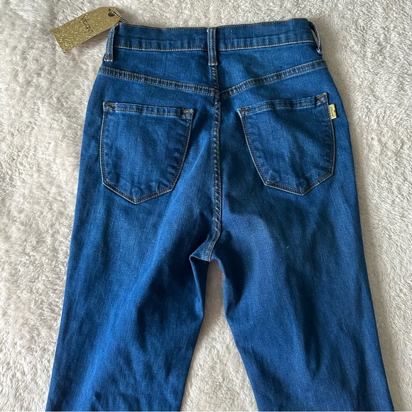 NWT ALTERED Vibrant MIU High Waisted Distressed Flare Bell Jeans sz 7/27 - Picture 6 of 7